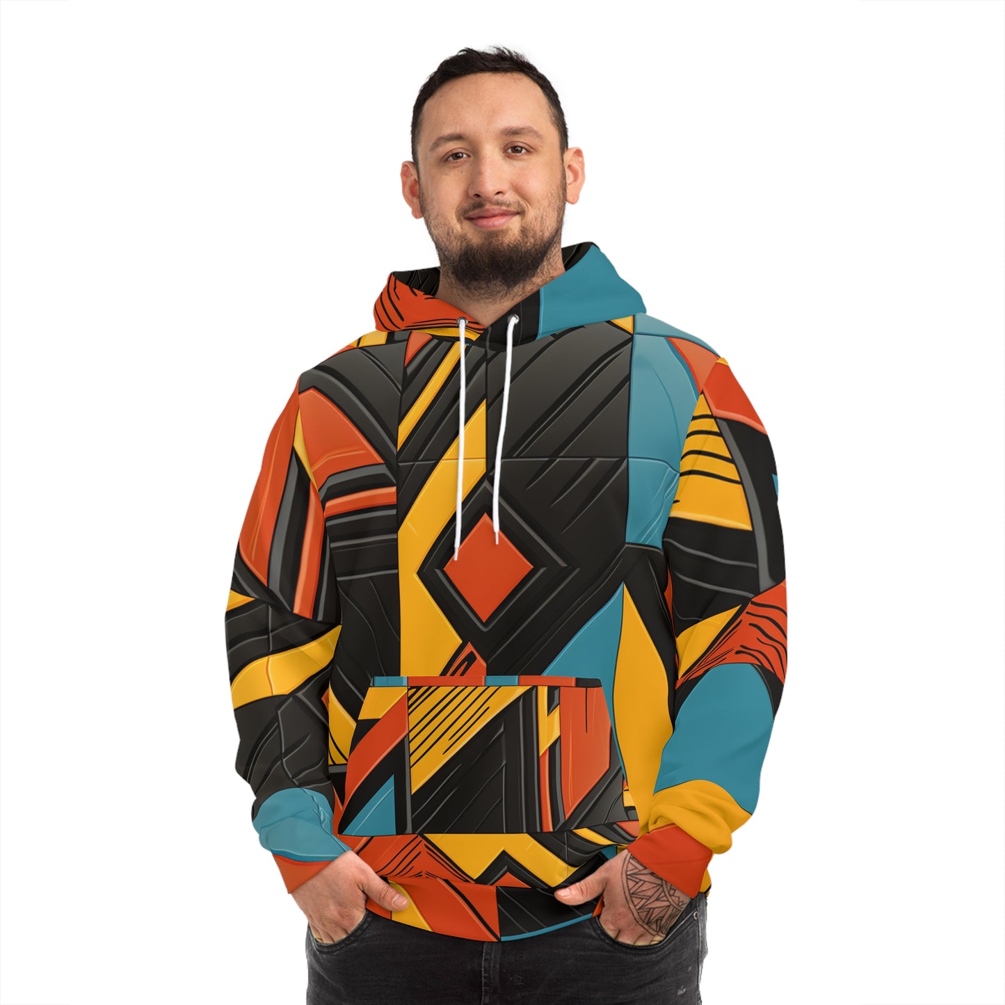 Fashion Hoodie - African Mosaic Design