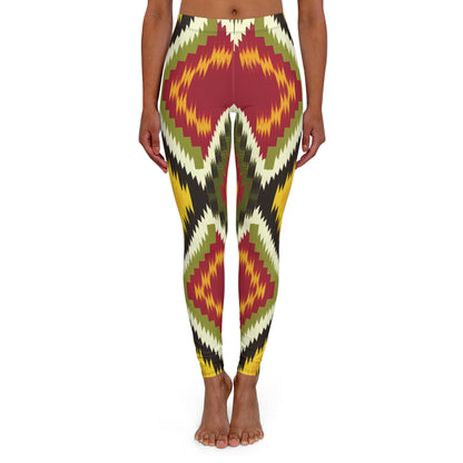 Women's Spandex Leggings - Radiant Pathway Design