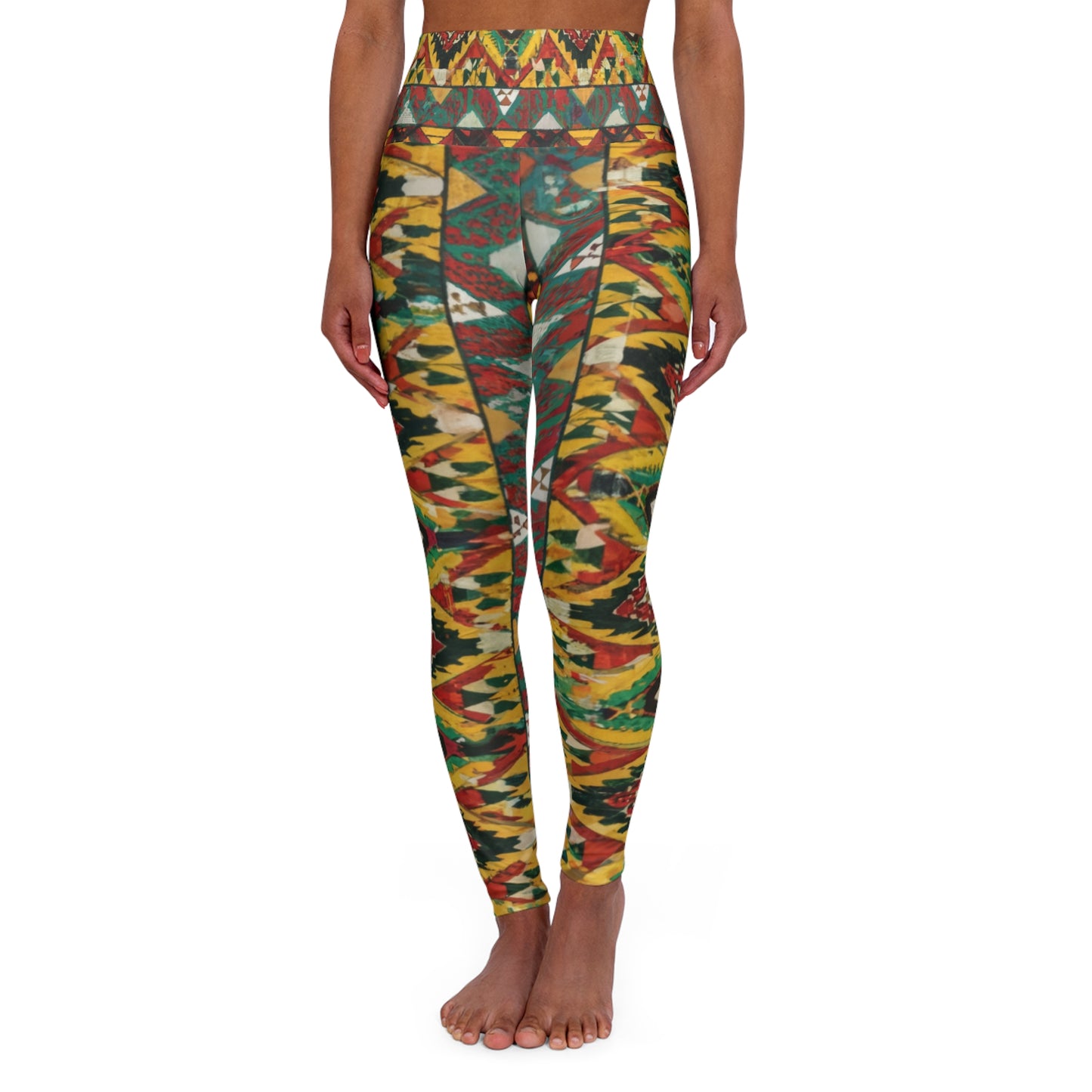 High Waisted Leggings - Vibrant Covenant Design