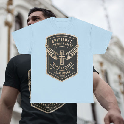 Unisex Heavy Cotton T-shirt - Spiritual Wars Praise & Worship