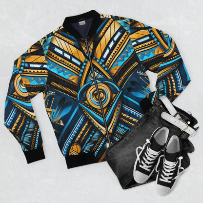 Men's Bomber Jacket - Radiance Mosaic Design