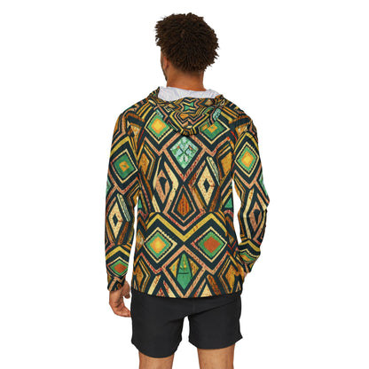 Men's Sports Warmup Hoodie - African Psalm Design