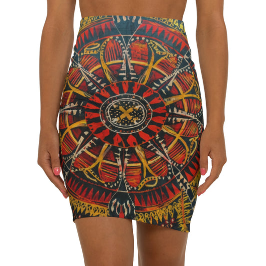 Women's Mini Skirt - Crown of Life Design