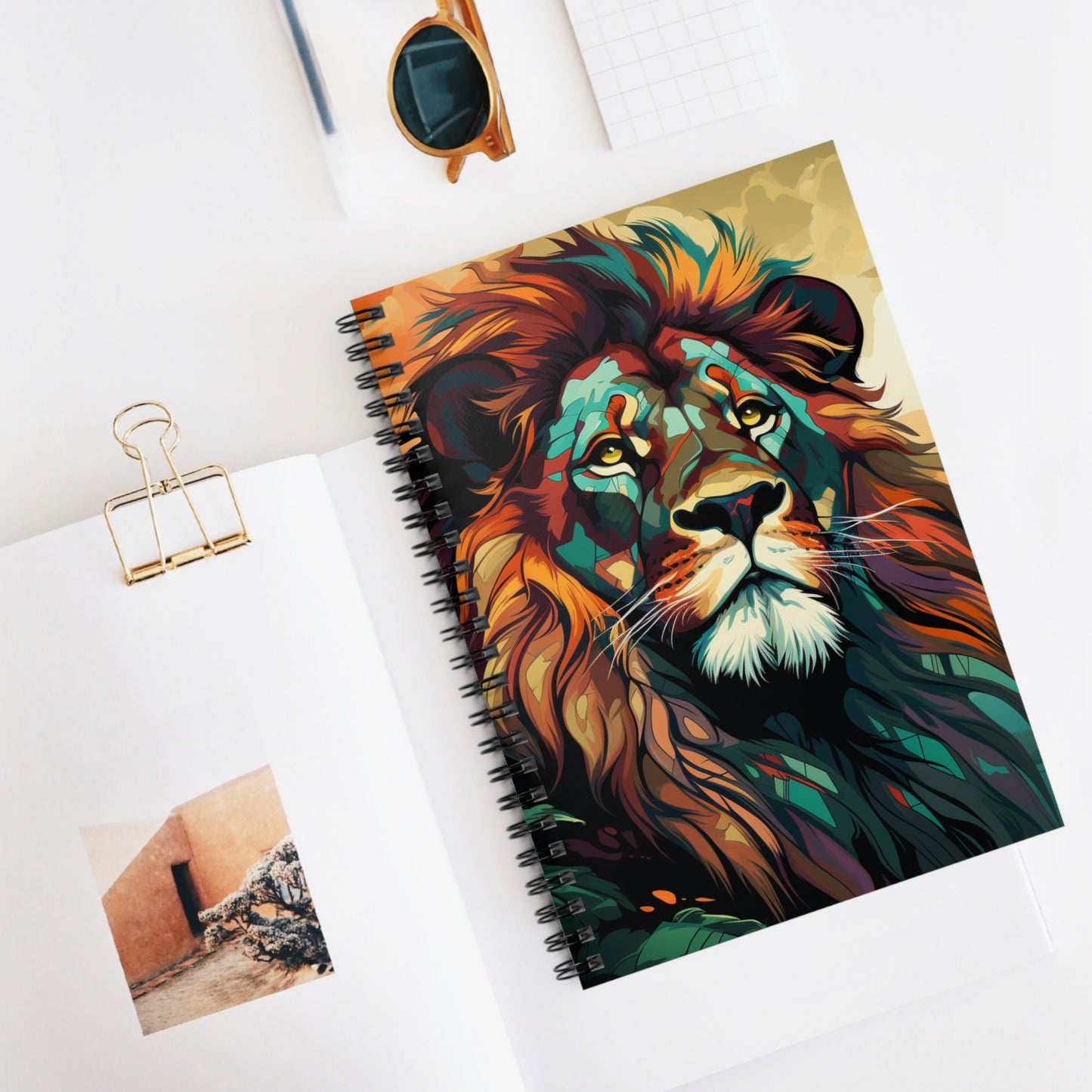 Spiral Notebook - Ruled Line - Afro King Design