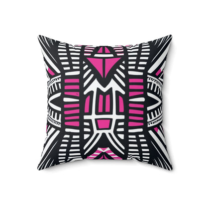 Spun Polyester Square Pillow - Nkumbu Design