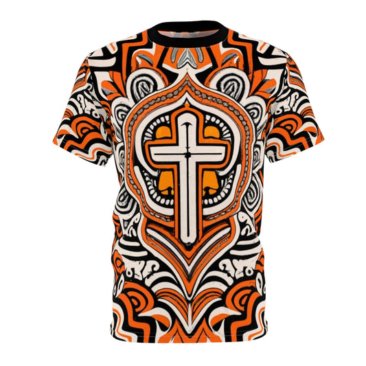 Unisex Cut & Sew Tee (AOP) - Afadja's Glory Design