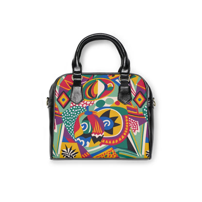 Shoulder Handbag - Afro Abstract Design