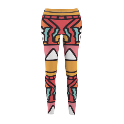 Women's Cut & Sew Casual Leggings - Colourful Reign Design