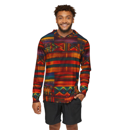 Men's Sports Warmup Hoodie - Kente Design