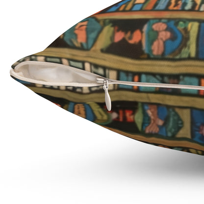 Spun Polyester Square Pillow - Radiance of Creation Design
