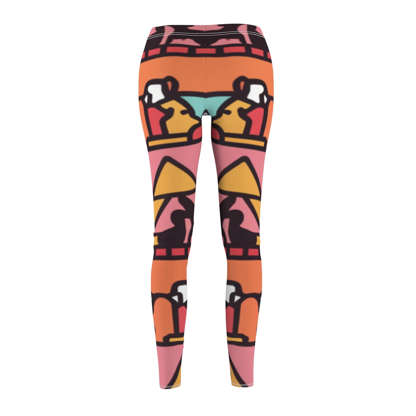 Women's Cut & Sew Casual Leggings - Colourful Reign Design