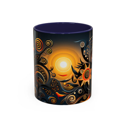 Accent Coffee Mug, 11oz - Sunrise Harmony Design