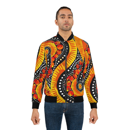 Men's Bomber Jacket - Joyful Fire Design