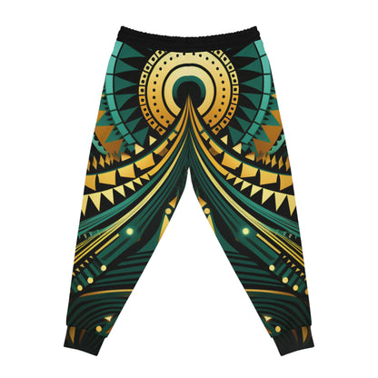 Athletic Joggers - African Emerald Design