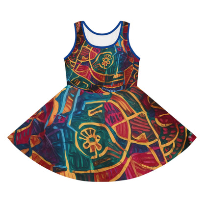 Girls' Sleeveless Sundress - "Threads of Glory"