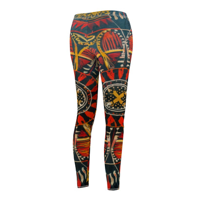 Women's Cut & Sew Casual Leggings - Crown of Life Design