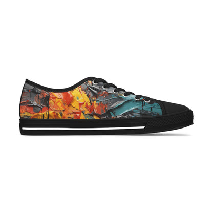 Women's Low Top Sneakers - Afro Splash Design