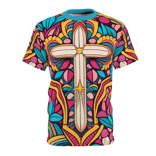 Unisex Cut & Sew Tee (AOP) The Galatians Design - Galatians 2:20