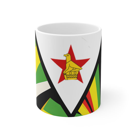 Ceramic Mug 11oz - Zimbo Abstract Flag Design