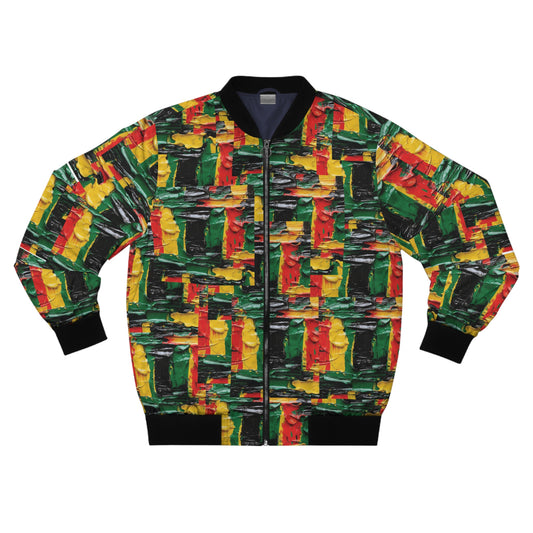 Men's Bomber Jacket - Afro Abstract Cross Design