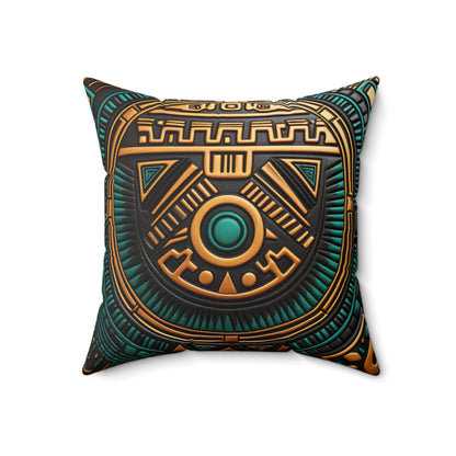 Spun Polyester Square Pillow -  Naija Crest Design