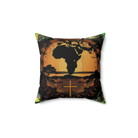 Spun Polyester Square Pillow - Afro Salvation