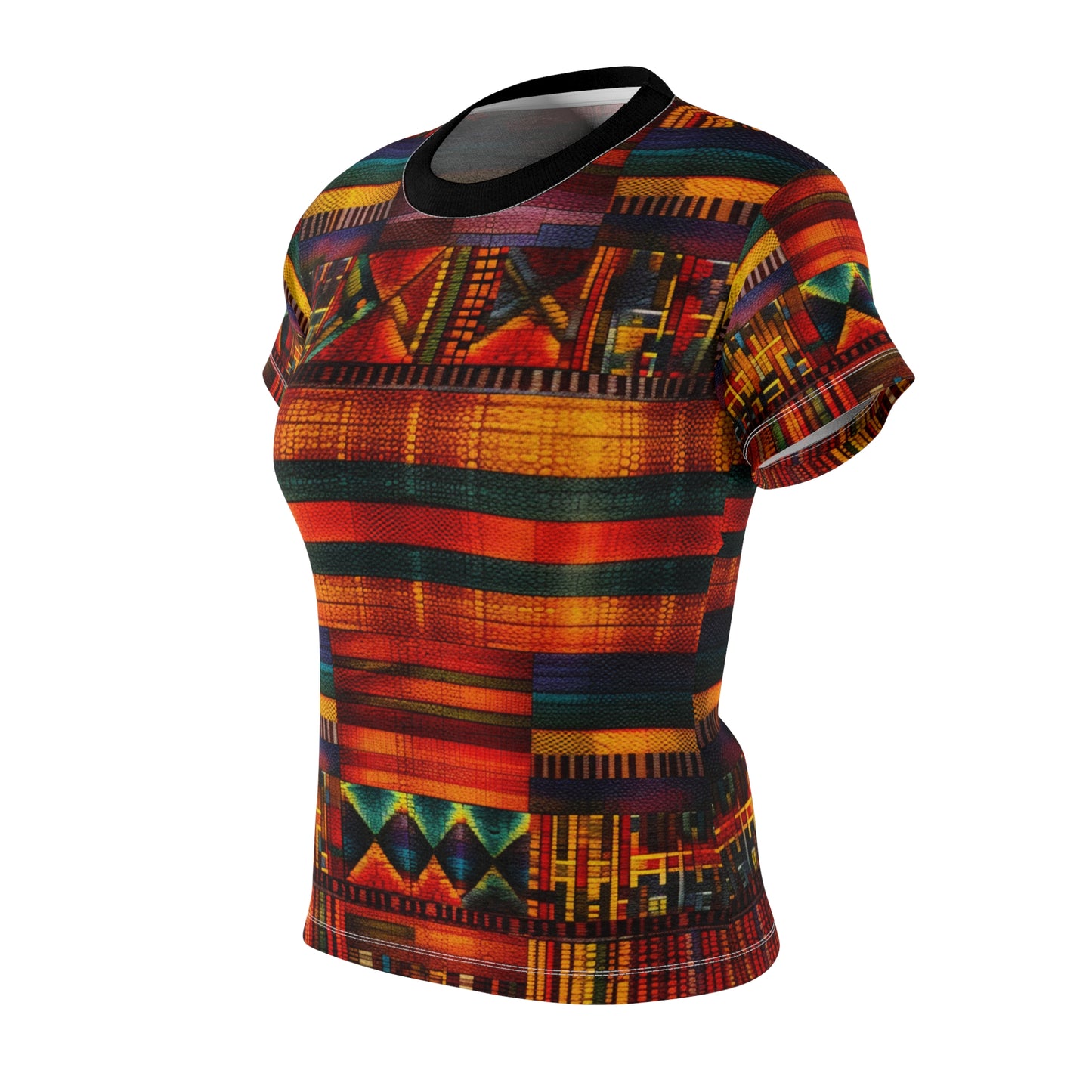 Women's Cut & Sew Tee (AOP) - Kente Grace Design 2