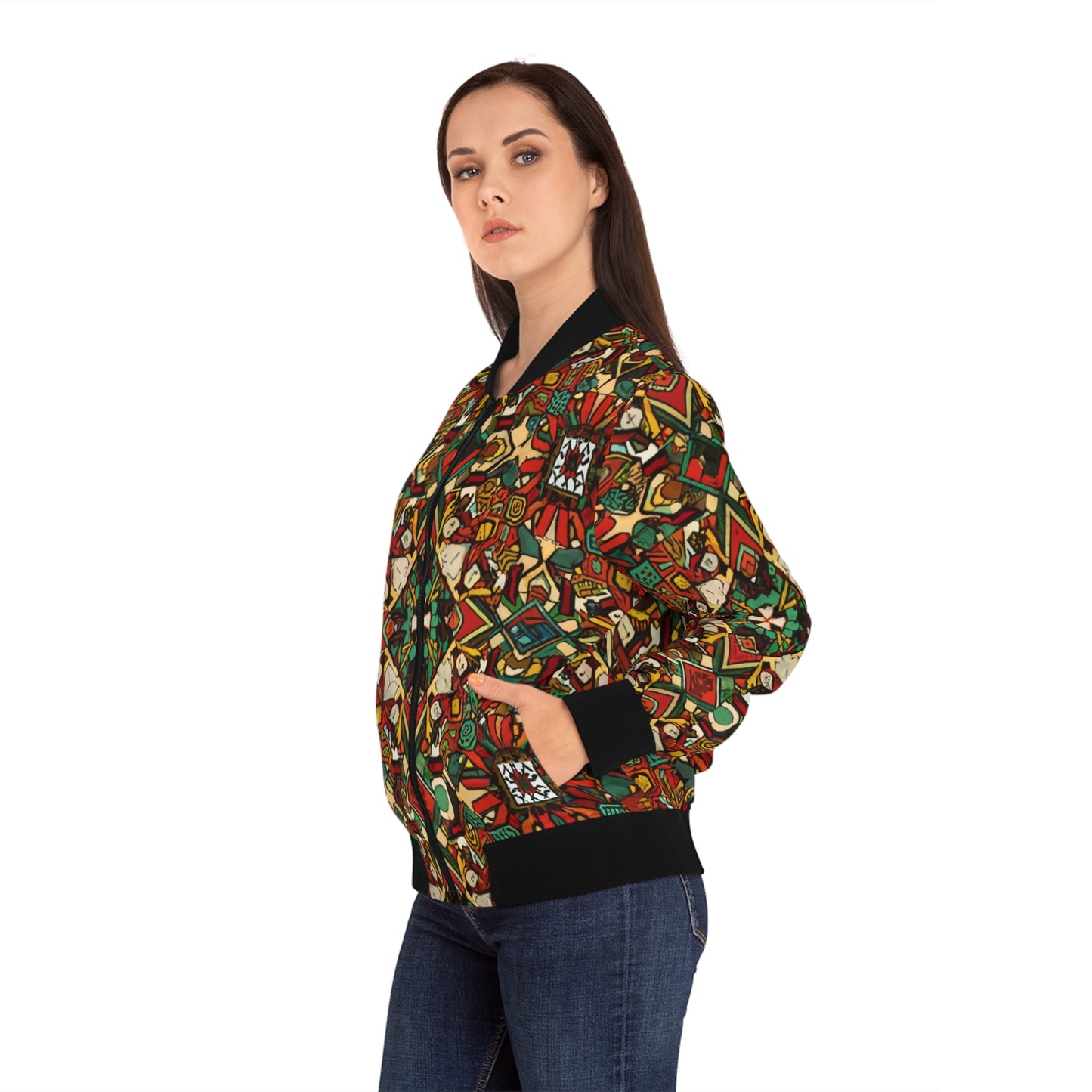 Women's Bomber Jacket - Divine Wisdom Design