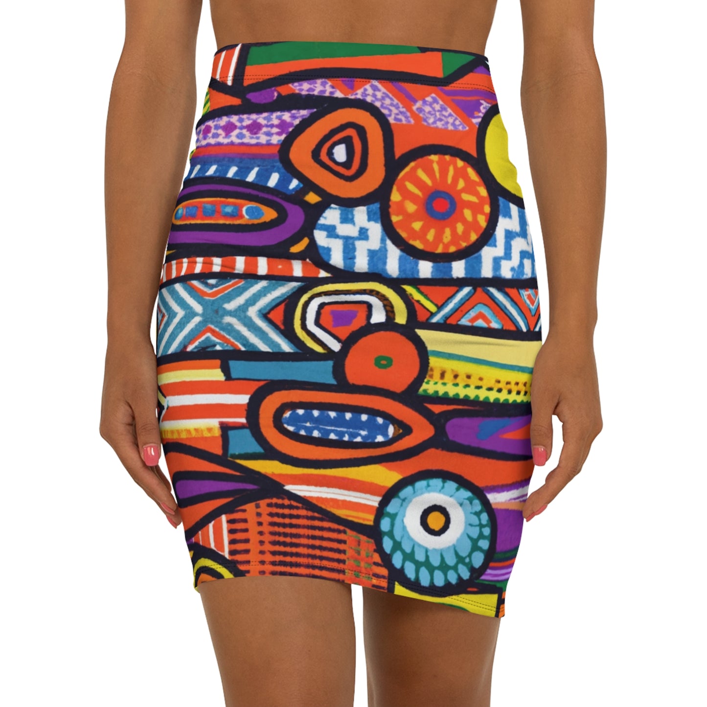 Women's Mini Skirt - Verdant Flow Design