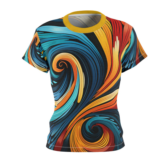 Women's Cut & Sew T-shirt - Vortex of Faith Design