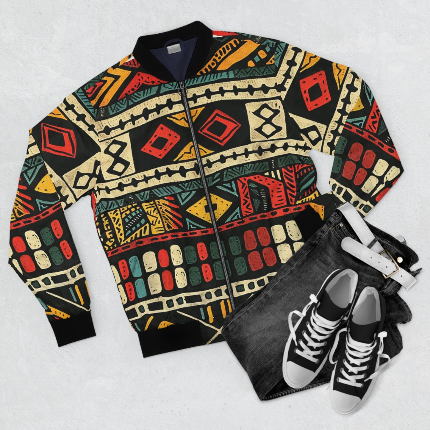 Men's Bomber Jacket - Tribal Legacy Design