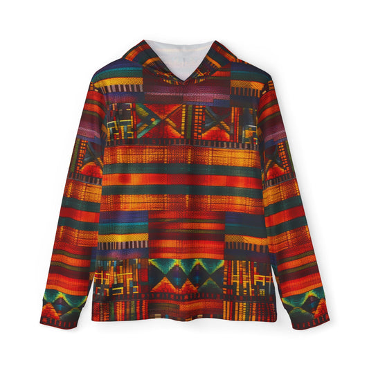 Men's Sports Warmup Hoodie - Kente Design