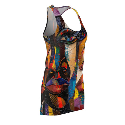 Women's Cut & Sew Racerback Dress (AOP) - Face Of Unity Design