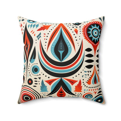 Spun Polyester Square Pillow - Waves of Renewal Design