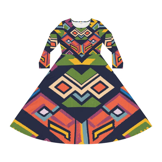 Women's Long Sleeve Dance Dress - Limpopo Lady Design