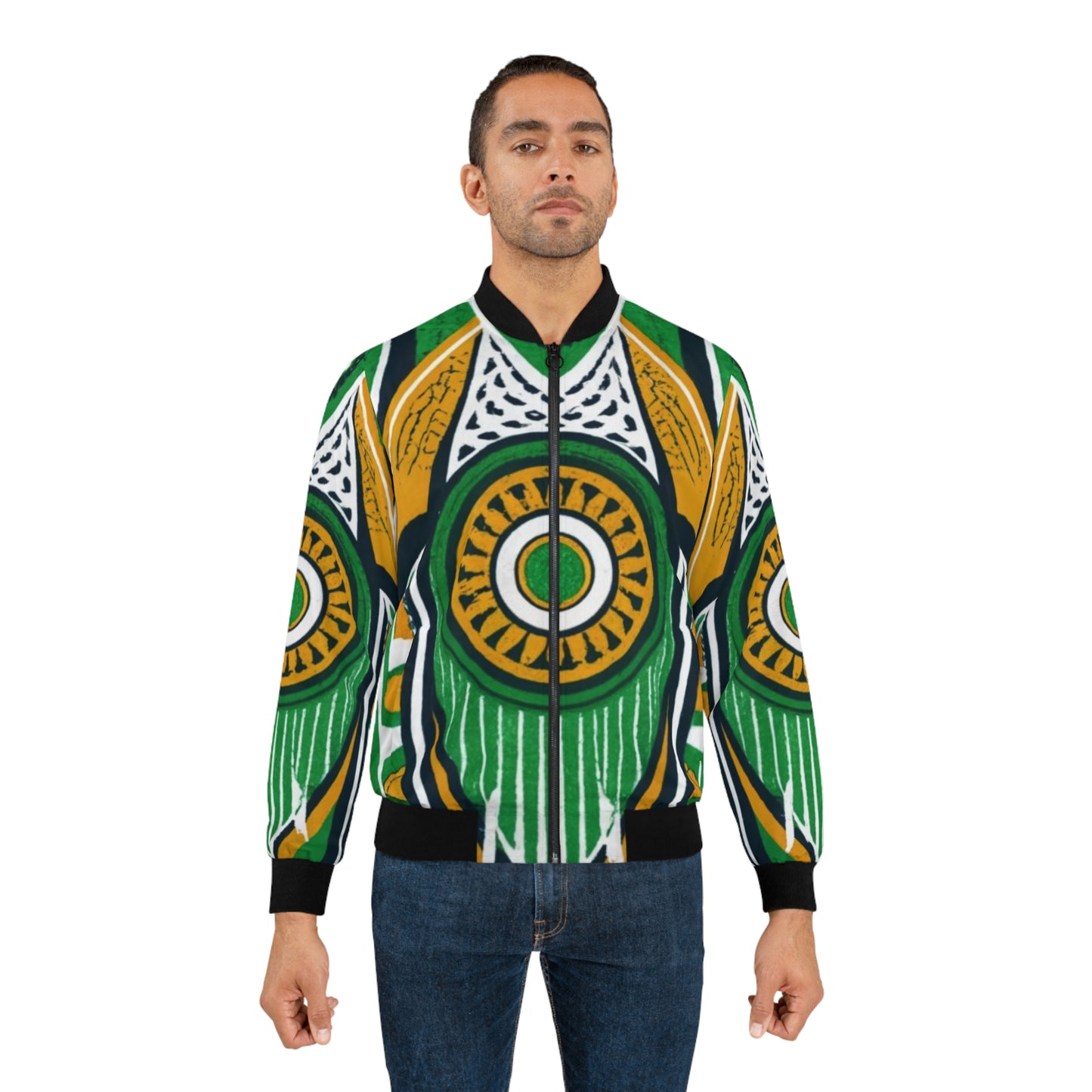 Men's Bomber Jacket (AOP) - Sankofa Dreamscape Design
