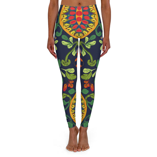 Women's Spandex Leggings - Harmony Weave Design