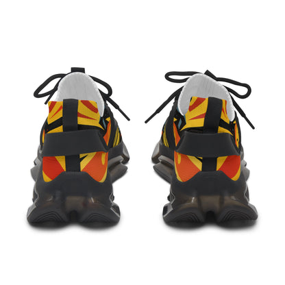 Women's Mesh Sneakers - Afro Abstract Design