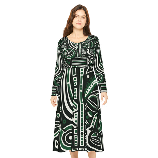 Women's Long Sleeve Dance Dress - Aminu Design