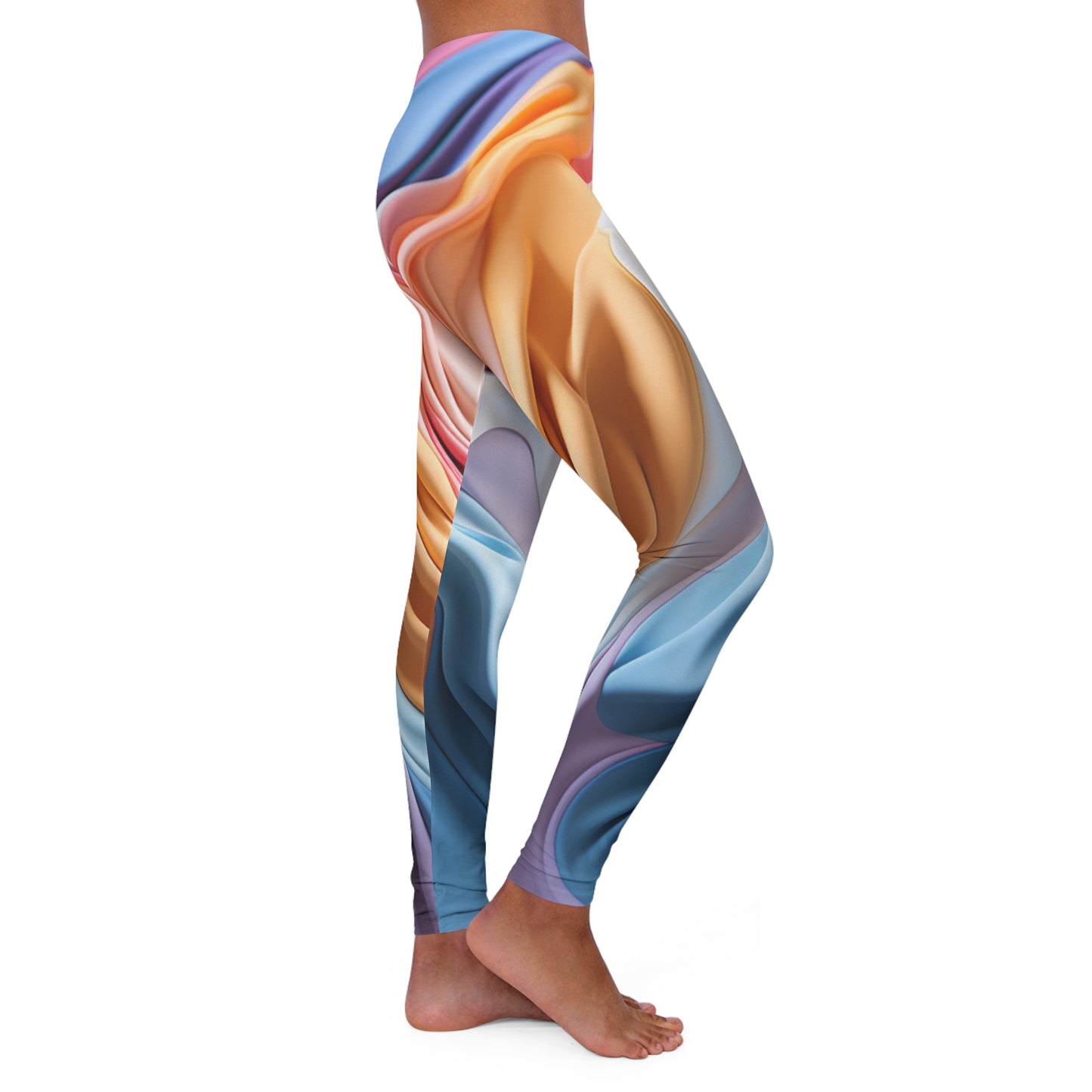 Women's Spandex Leggings - Hope Swirls Design