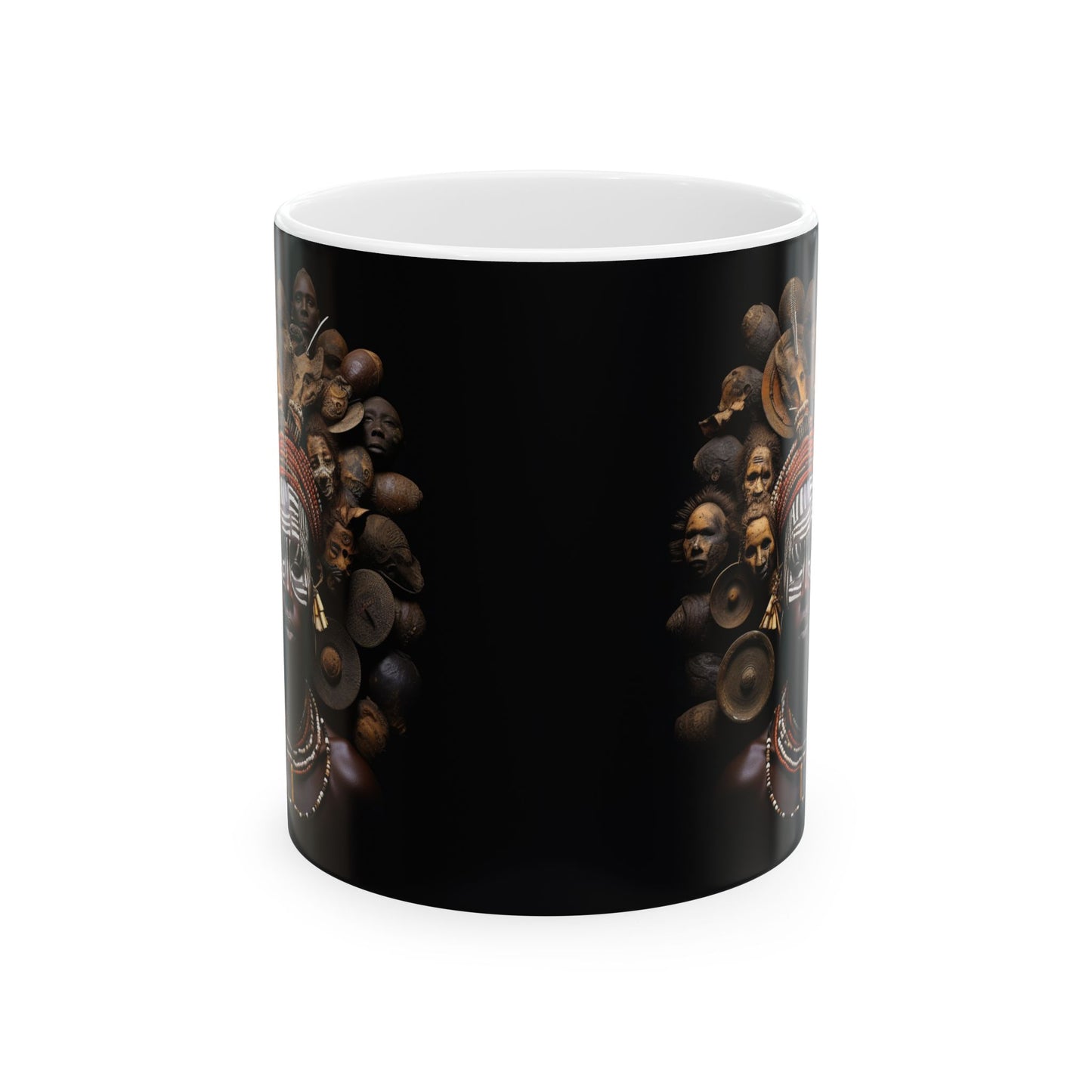 Ceramic Mug 11oz - Faces Of Africa Design