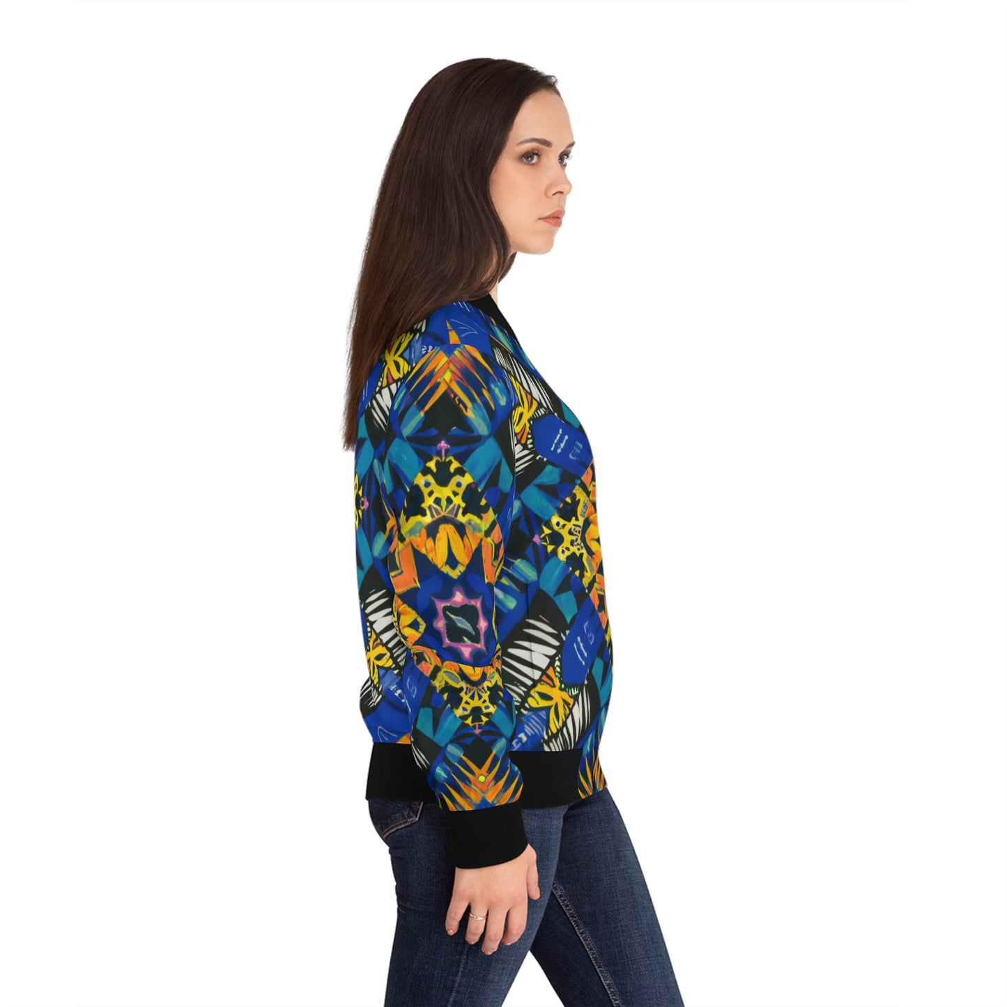 Women's Bomber Jacket - Flourishing Faith Design