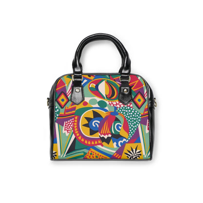 Shoulder Handbag - Afro Abstract Design