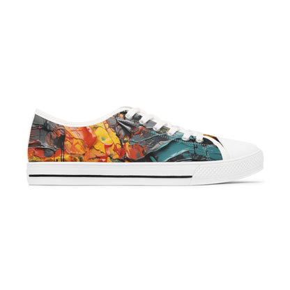 Women's Low Top Sneakers - Afro Splash Design