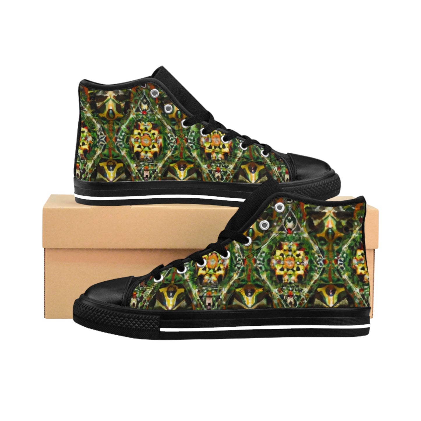 Men's Classic Sneakers - Nigerian Mosaic Design