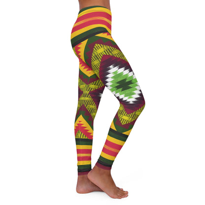 Women's Spandex Leggings - Joyful Bloom Design