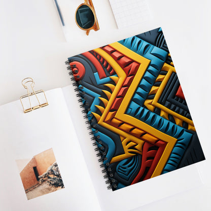 Spiral Notebook - Ruled Line - "Woven Grace Design"