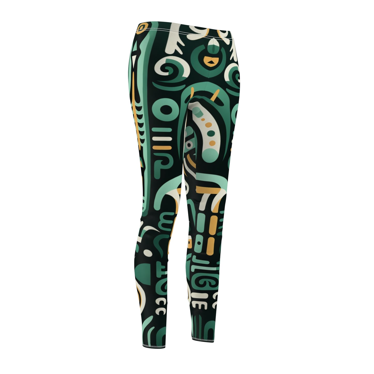 Women's Cut & Sew Casual Leggings - African Encounter