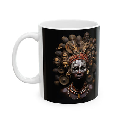 Ceramic Mug 11oz - Faces Of Africa Design