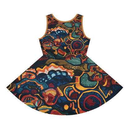 Girls' Sleeveless Sundress - "Covenant Circles Design"